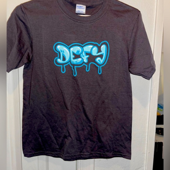 DEFY Other - Vintage unisex tee medium bodycon DEFY logo tee semi cropped sexy streetwear